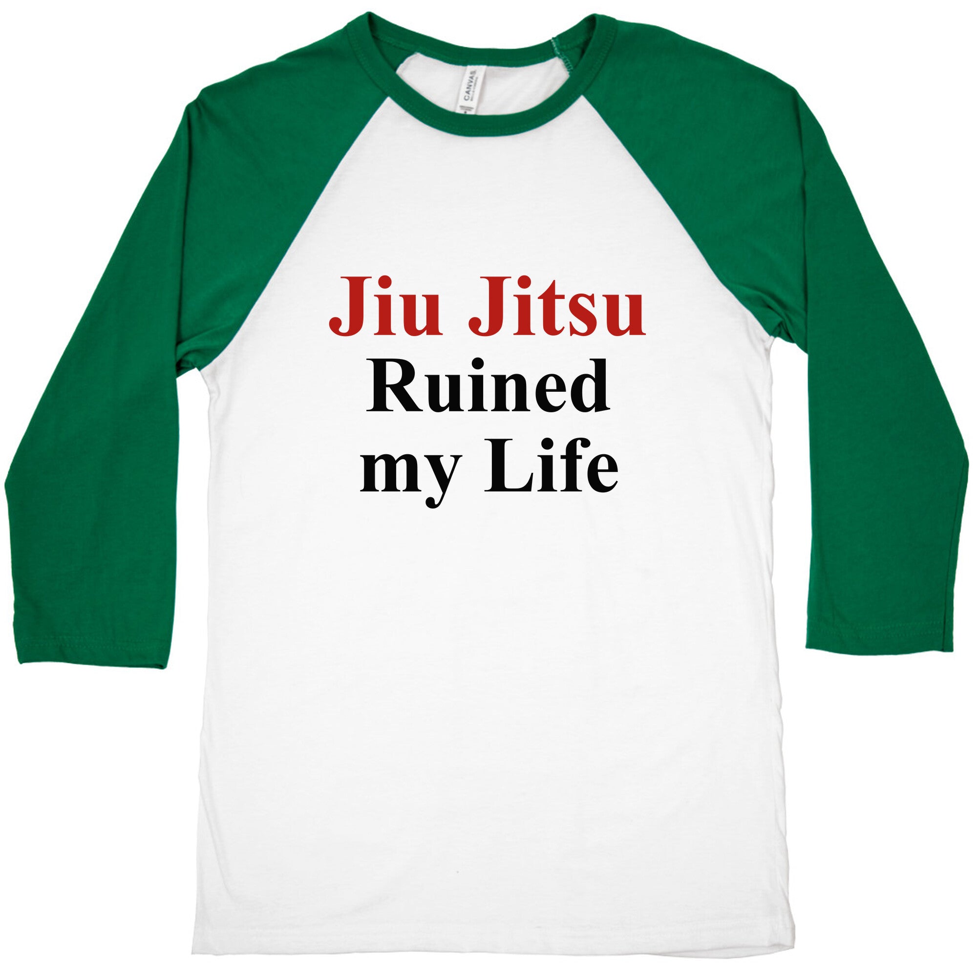 Brady Ju Jujitsu Ruined My Life Baseball Tee